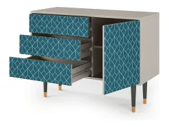 Aparador - 115х84х41 cm - S3 - Turquoise Geometry, Arena