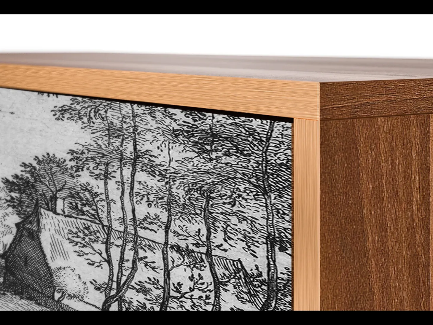 Aparador - 115х84х41 cm - S3 - Village Road, Nogal
