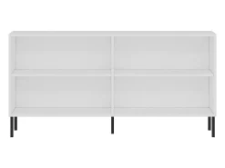 Aparador – 150 cm x 75 cm x 36 cm – Roble Blanco y Zafiro – Tablero aglomerado revestido de melamina