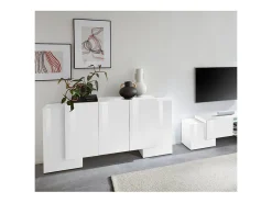Aparador 170 cm cocina salón 5 puertas 4 estantes Pillon Lumi
