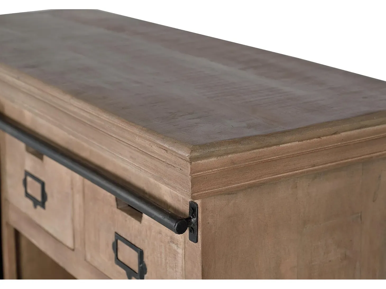 Aparador madera de mango y metal acabado natural