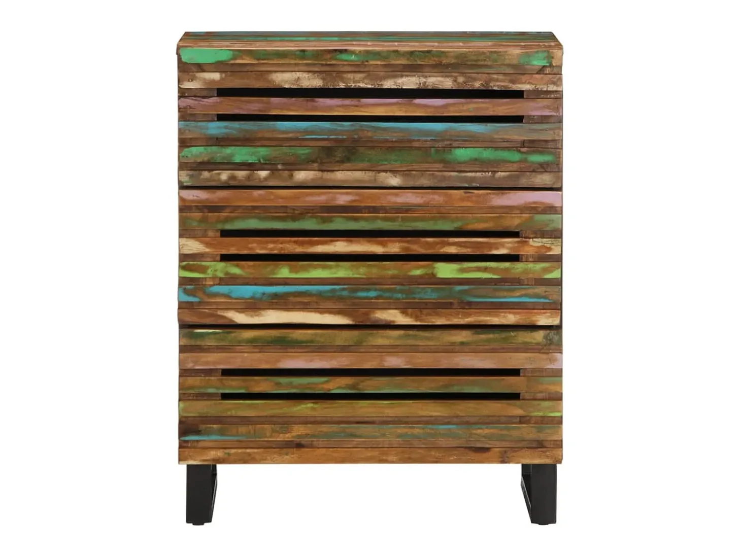 Aparador 2 piezas madera maciza acacia 60x34x75 cm