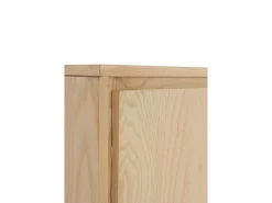 Aparador 4 puertas chapado en fresno con patas de madera mango