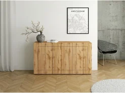 Aparador 3 puertas 150x40x83,5 cm Elios roble natural