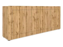 Aparador 4 puertas 200x40x83,5 cm Elios roble natural