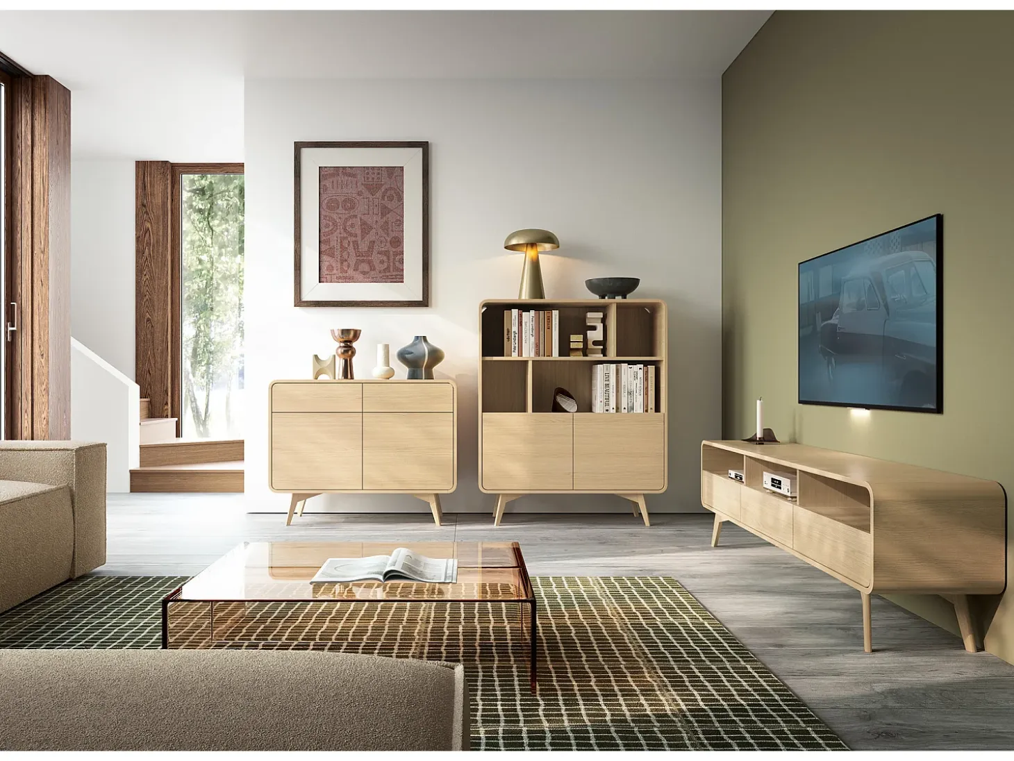 Aparador : roble vicenza, 160 x 84 x 39 cm