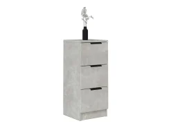 Aparador 2 uds madera contrachapada gris hormigón 30x30x70 cm ES63680