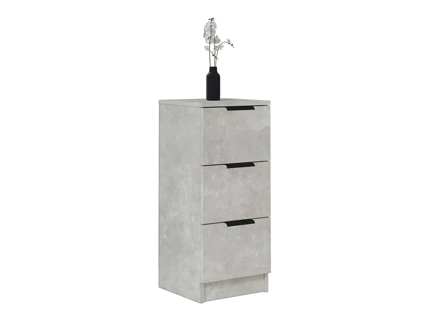 Aparador 2 uds madera contrachapada gris hormigón 30x30x70 cm ES63680