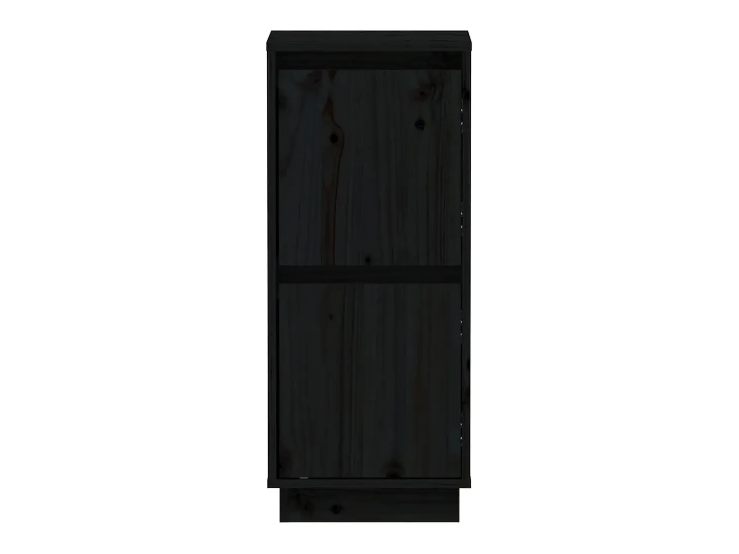 Aparador 2 uds madera maciza de pino negro 31,5x34x75 cm