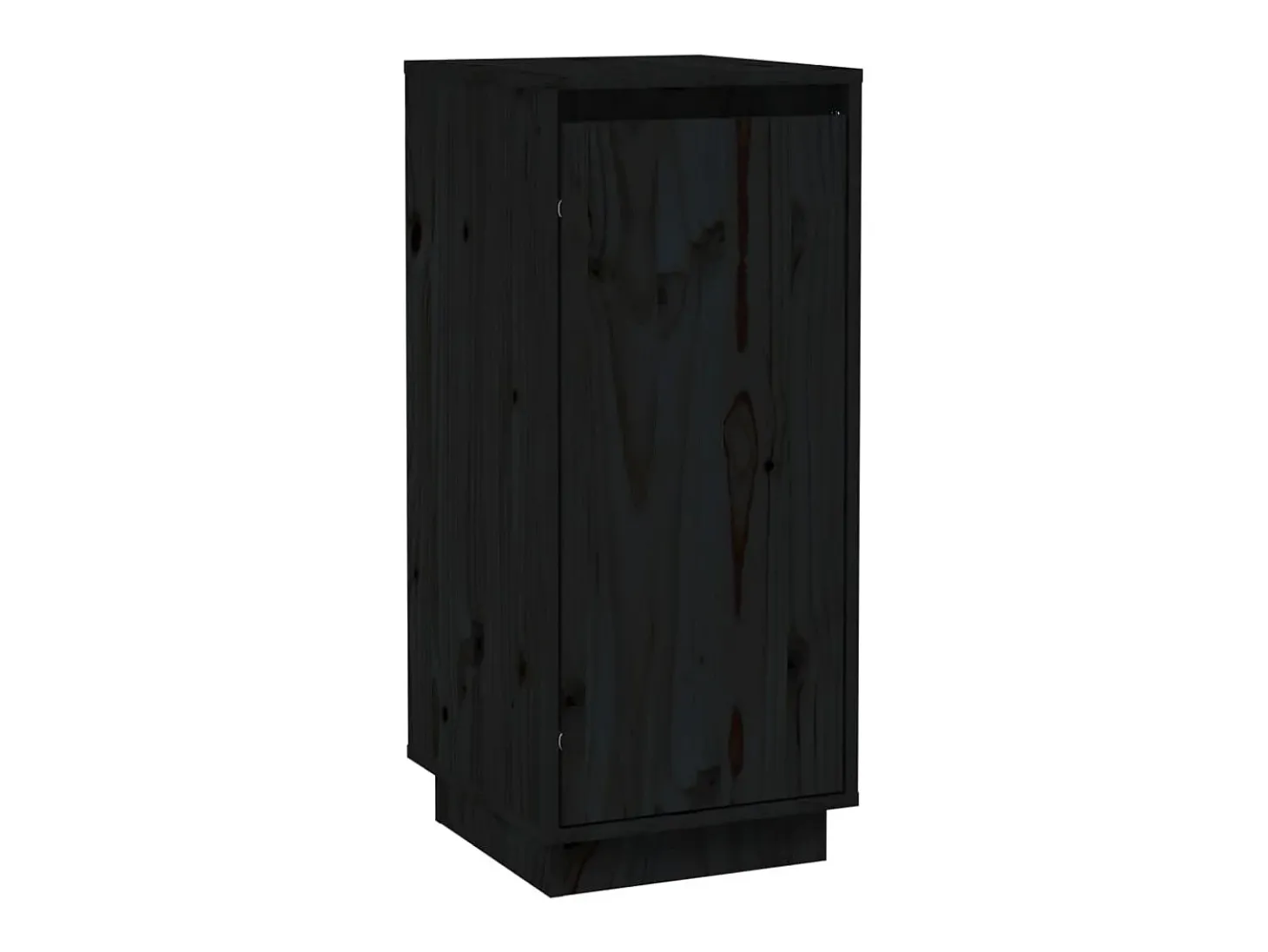 Aparador 2 uds madera maciza de pino negro 31,5x34x75 cm ES89099