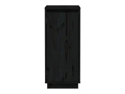 Aparador 2 unidades madera maciza de pino negro 31,5x34x75 cm