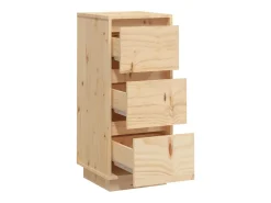 Aparador 2 unidades madera maciza de pino 32x34x75 cm