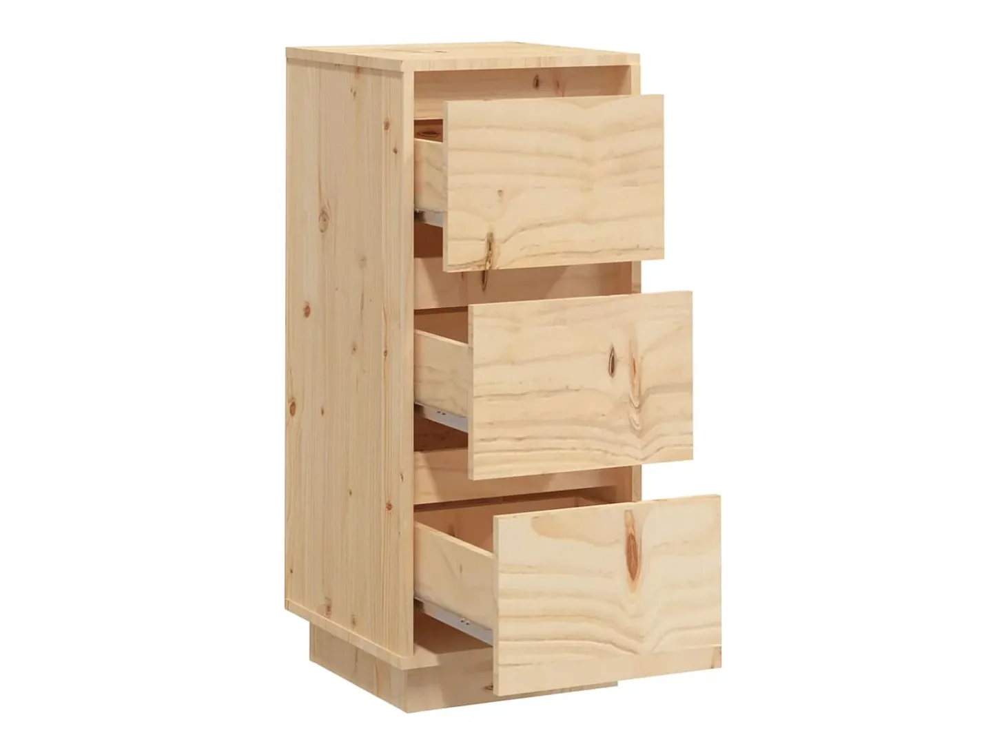 Aparador 2 unidades madera maciza de pino 32x34x75 cm