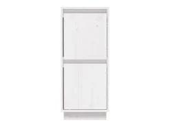 Aparador 2 unidades madera maciza de pino blanco 31,5x34x75 cm