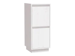 Aparador 2 unidades madera maciza de pino blanco 31,5x34x75 cm