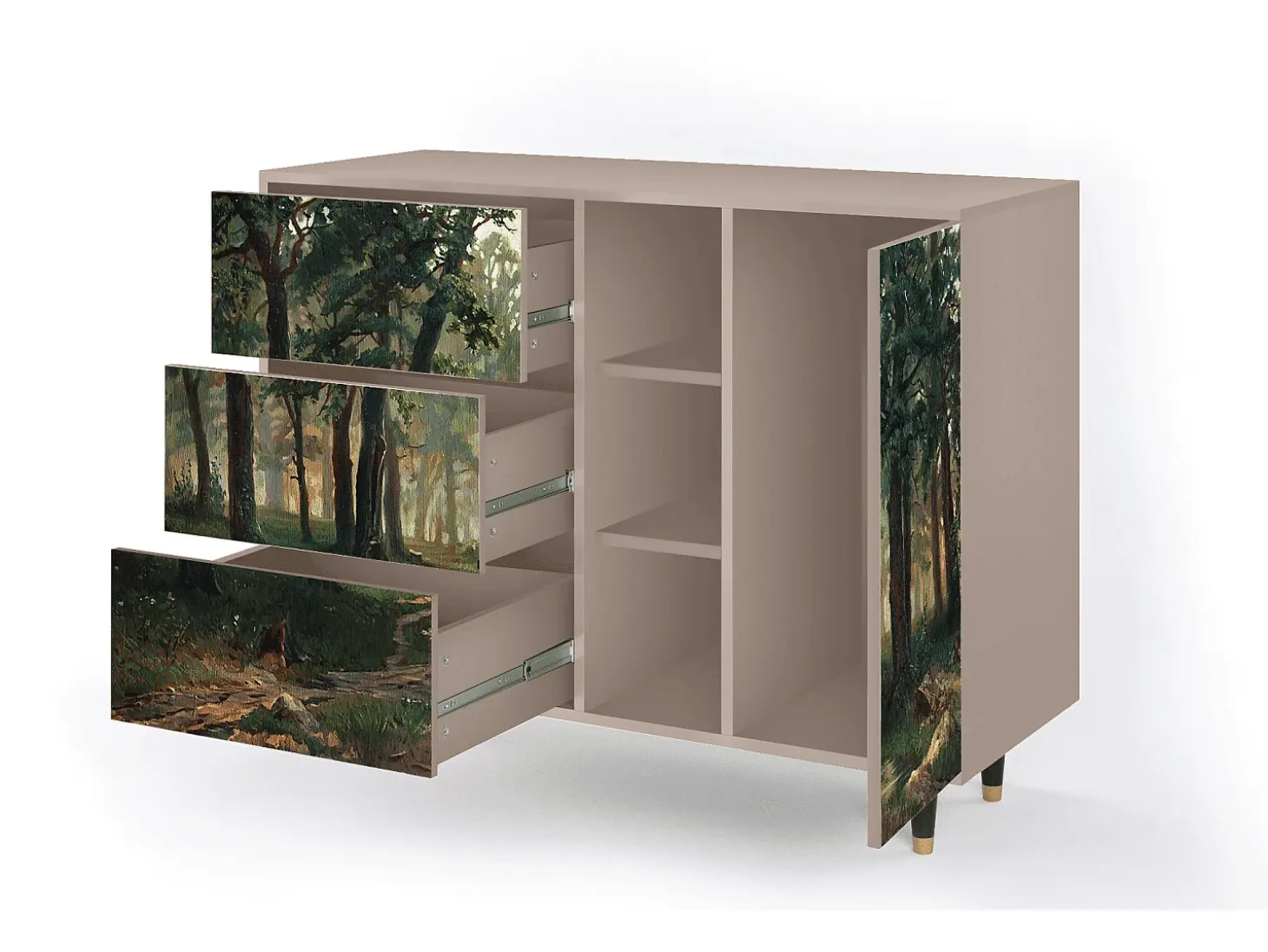 Aparador - 125x98x48 cm - BS2 - Rain in the Oak Forest, Latte
