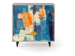 Aparador - 94x96x48 cm - BS3 - Abstract Expressionism, Latte