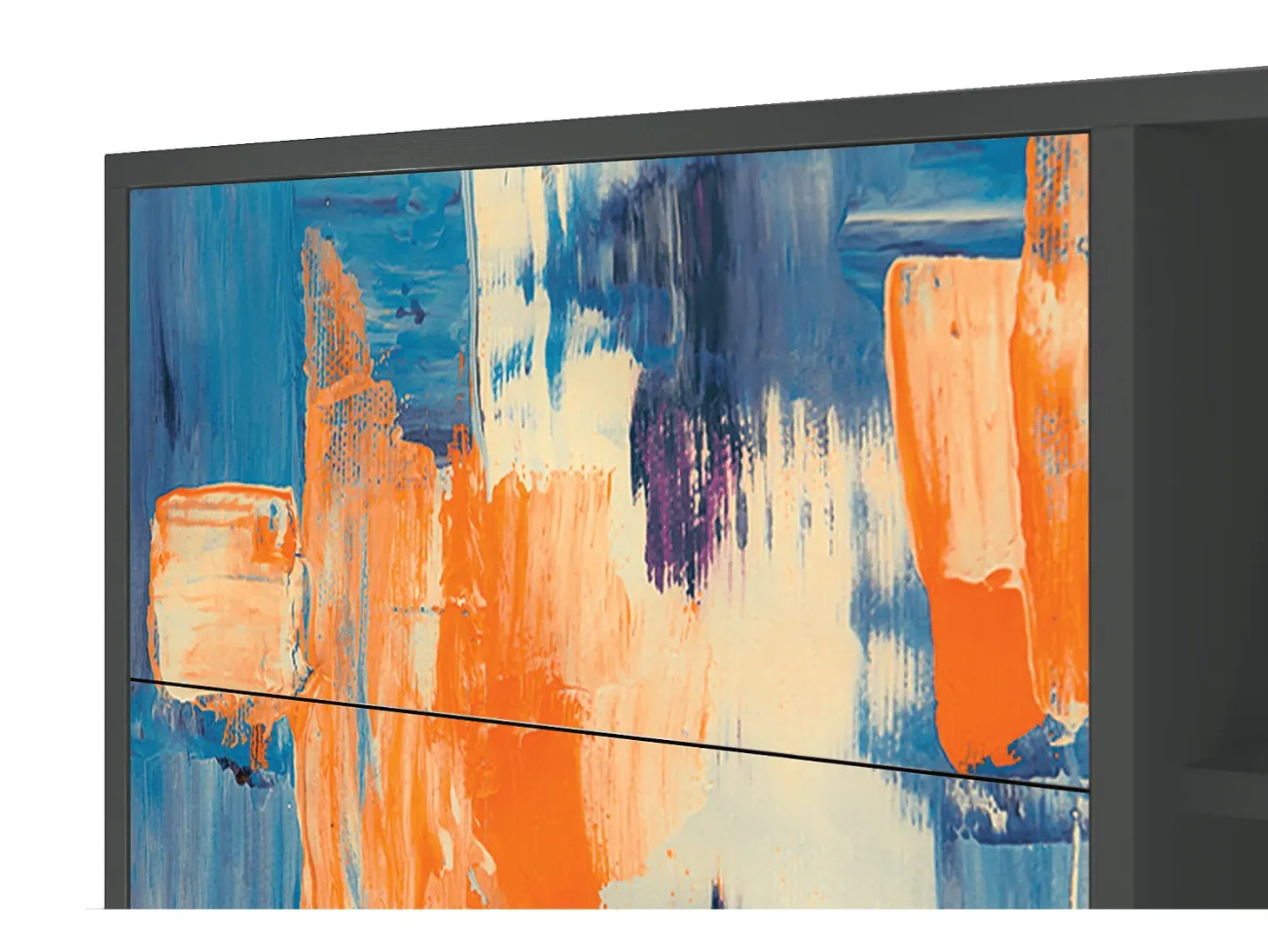Aparador - 125x98x48 cm - BS2 - Abstract Expressionism, Antracita