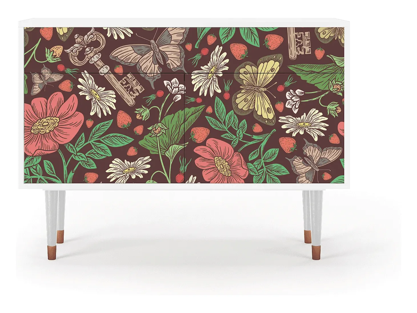 Aparador - 115x85x48 cm - BS4 - Alice in Wonderland, Blanco