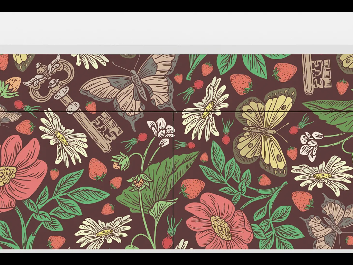 Aparador - 115x85x48 cm - BS4 - Alice in Wonderland, Blanco