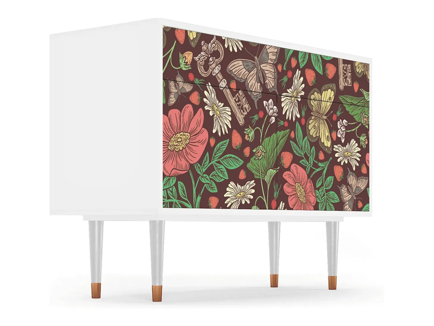 Aparador - 115x85x48 cm - BS4 - Alice in Wonderland, Blanco