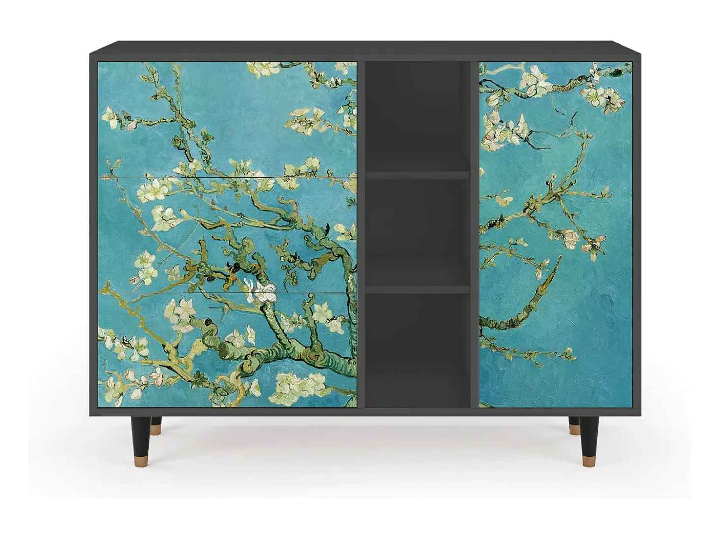 Aparador - 125x98x48 cm - BS2 - Almond Blossom, Antracita