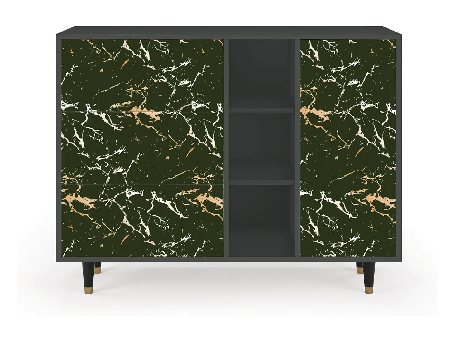Aparador - 125x98x48 cm - BS2 - Amazon Forest, Antracita