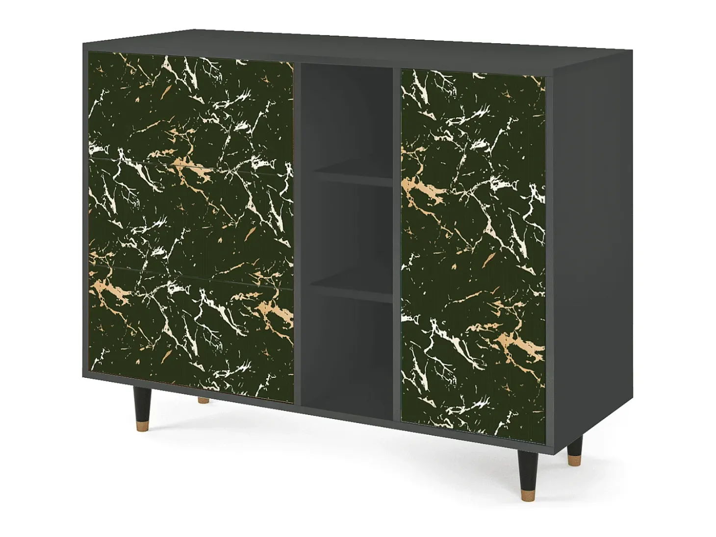 Aparador - 125x98x48 cm - BS2 - Amazon Forest, Antracita