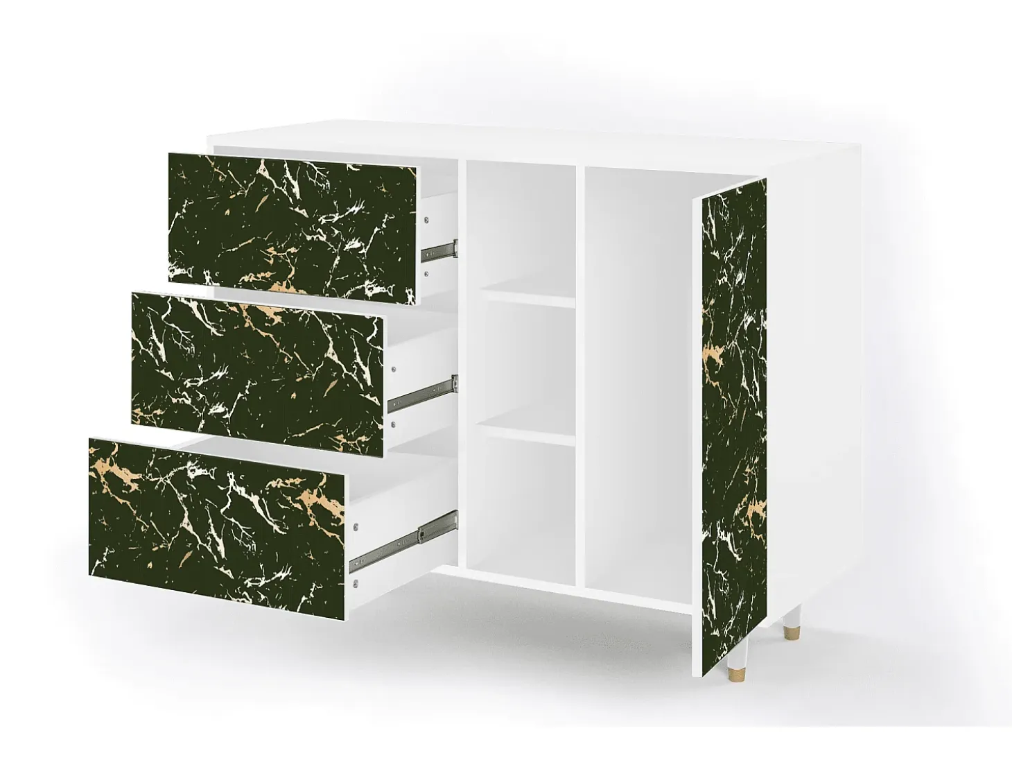 Aparador - 125x98x48 cm - BS2 - Amazon Forest, Blanco