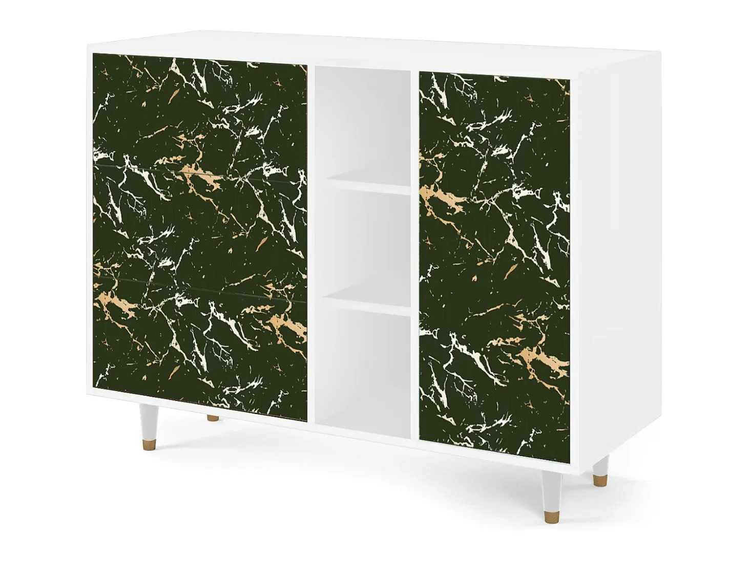 Aparador - 125x98x48 cm - BS2 - Amazon Forest, Blanco