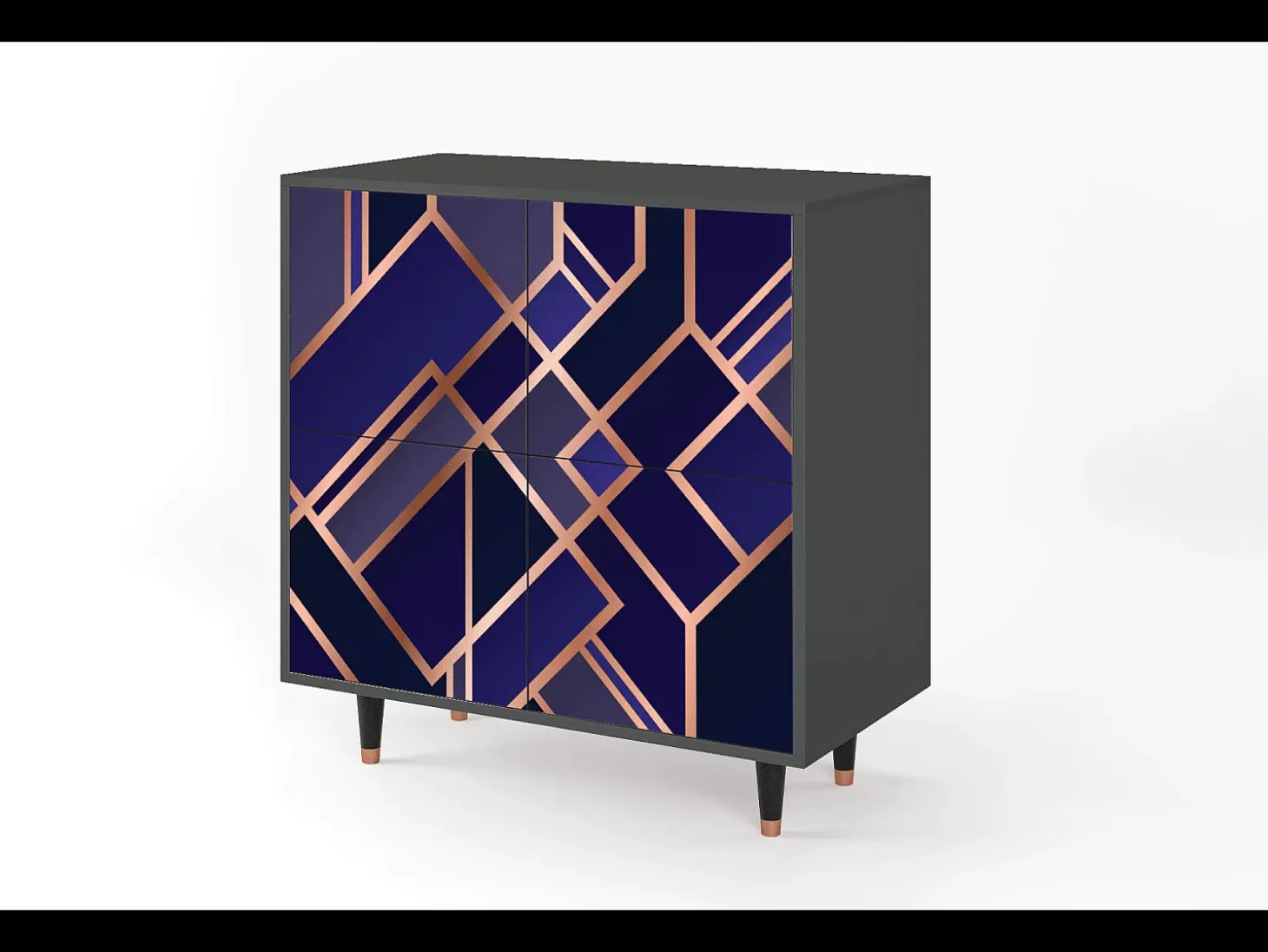 Aparador - 94x96x48 cm - BS3 - Aquamarine Getsby, Antracita