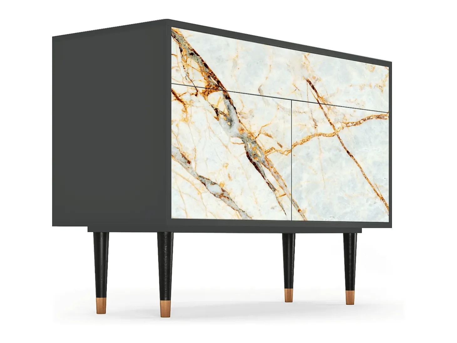 Aparador - 115x85x48 cm - BS4 - Arenay Marble, Antracita