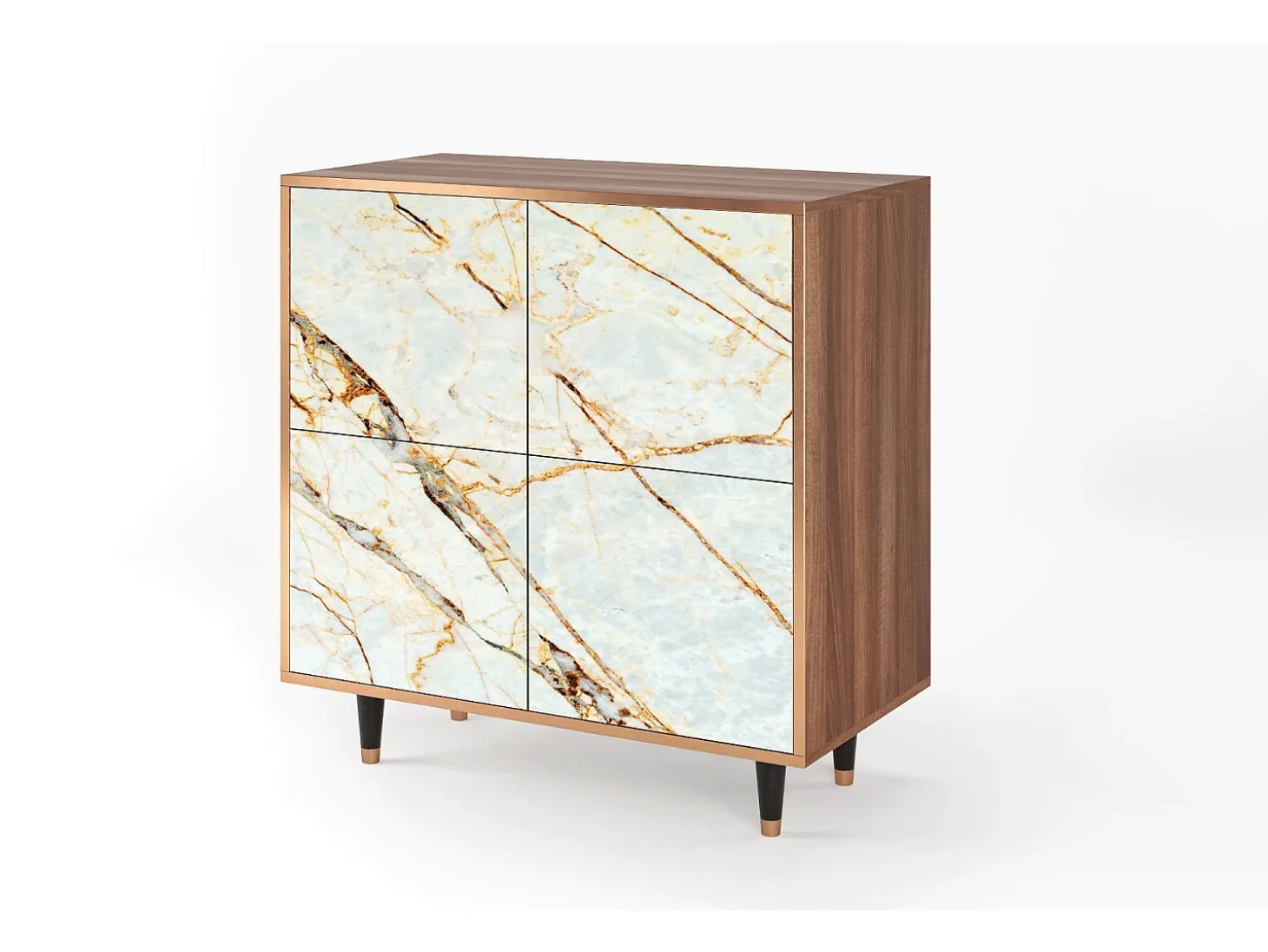 Aparador - 94x96x48 cm - BS3 - Arenay Marble, Nogal