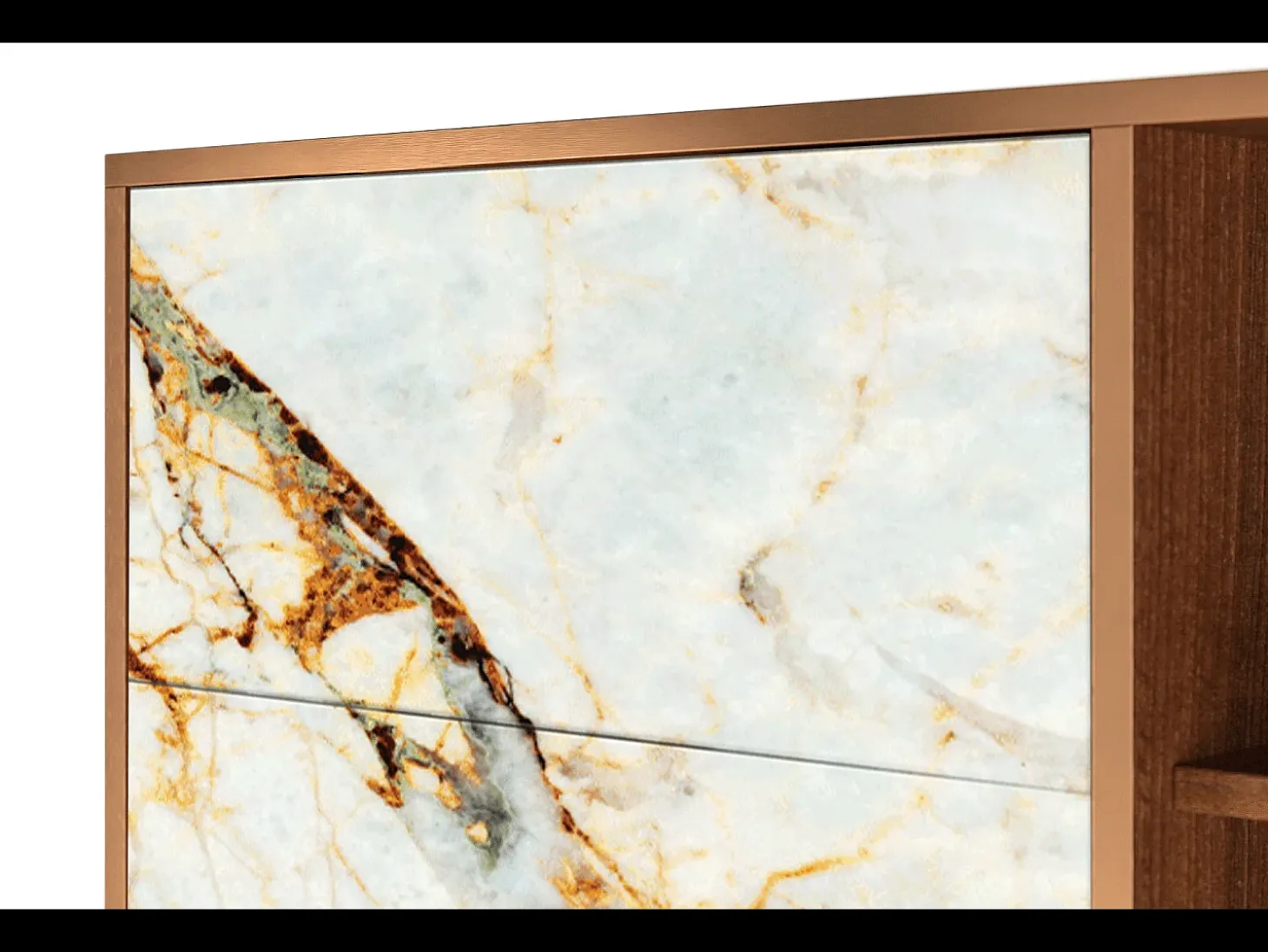 Aparador - 125x98x48 cm - BS2 - Arenay Marble, Nogal