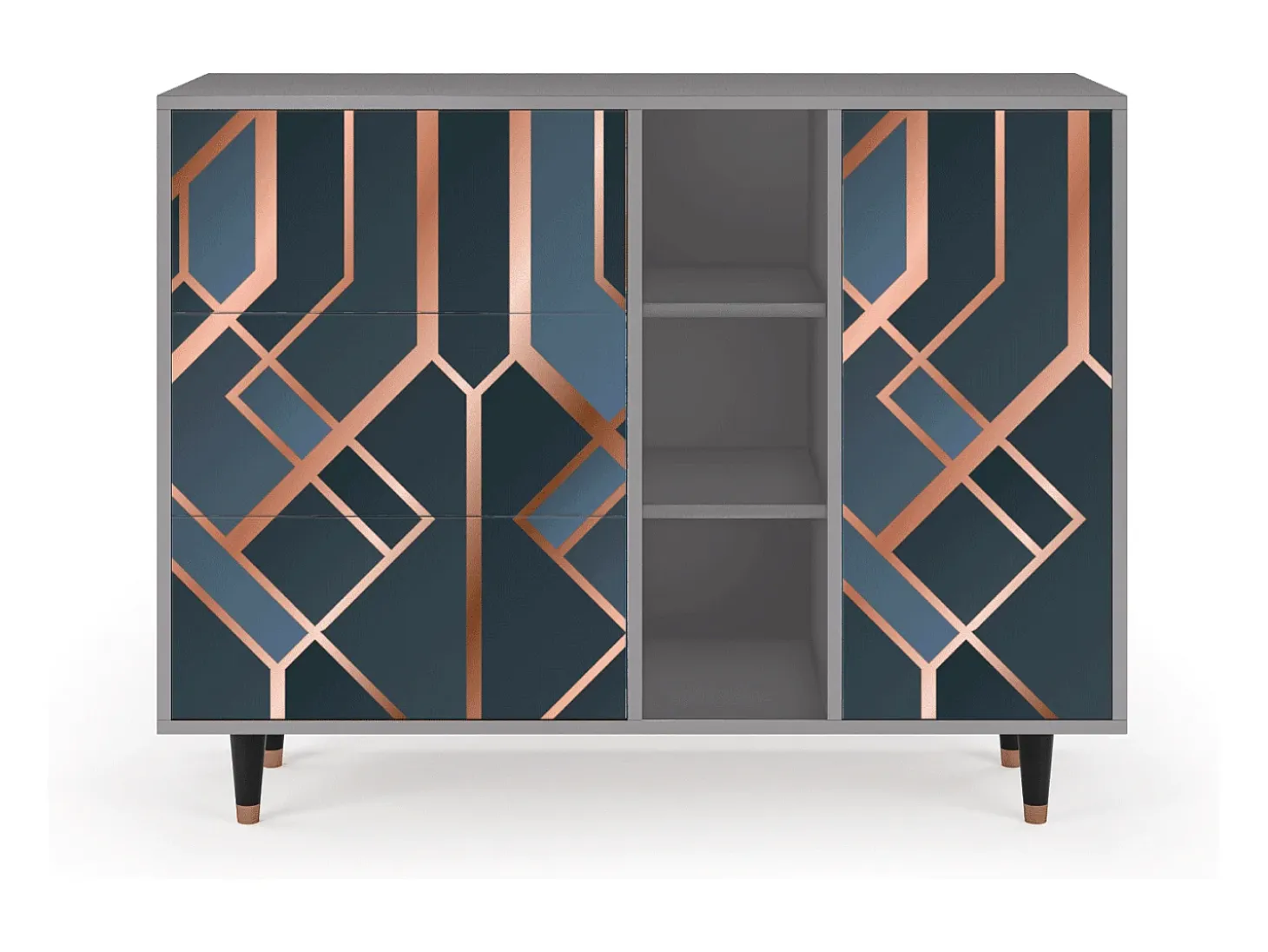 Aparador - 125x98x48 cm - BS2 - Ashy 1920', Gris