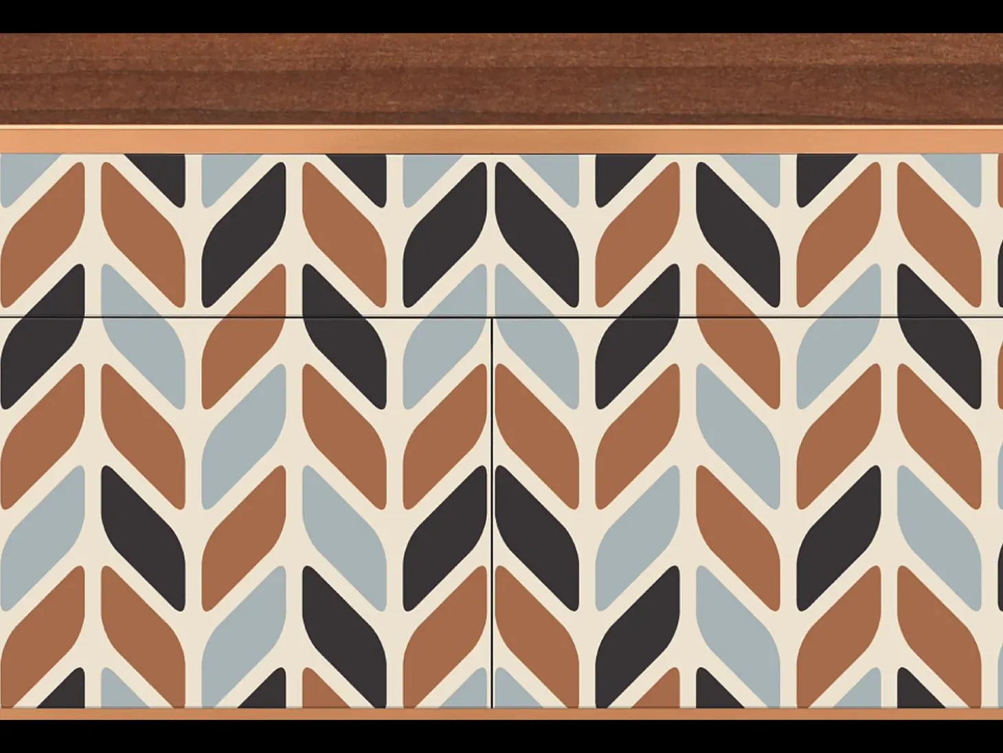Aparador - 115x85x48 cm - BS4 - Beige Laure, Nogal