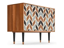 Aparador - 115x85x48 cm - BS4 - Beige Laure, Nogal