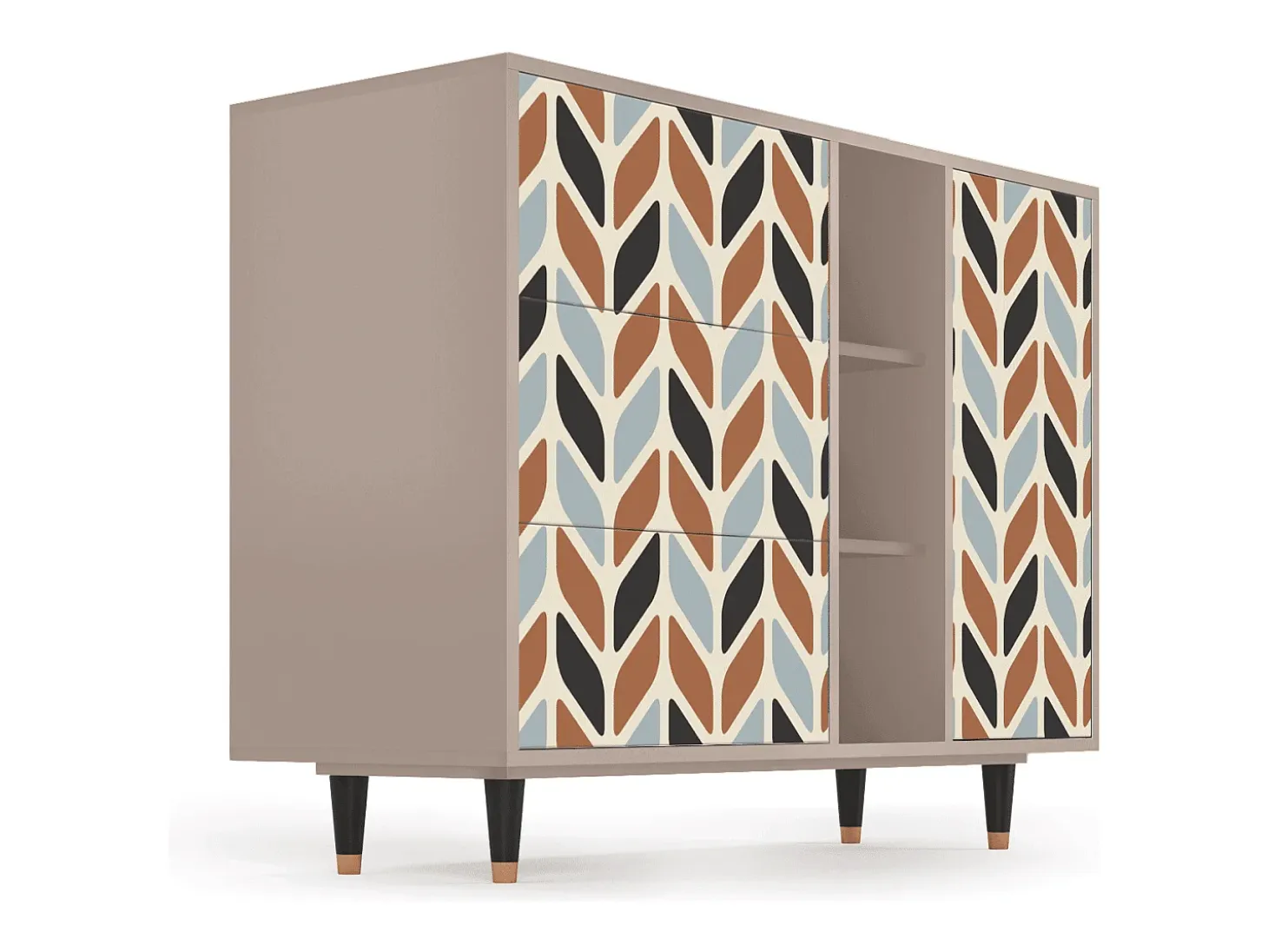 Aparador - 125x98x48 cm - BS2 - Beige Laure, Latte