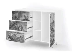 Aparador - 125x98x48 cm - BS2 - Big Fish Eat Little, Blanco