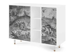 Aparador - 125x98x48 cm - BS2 - Big Fish Eat Little, Blanco