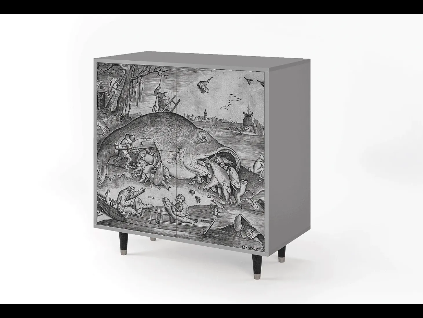 Aparador - 94x96x48 cm - BS3 - Big Fish Eat Little, Gris