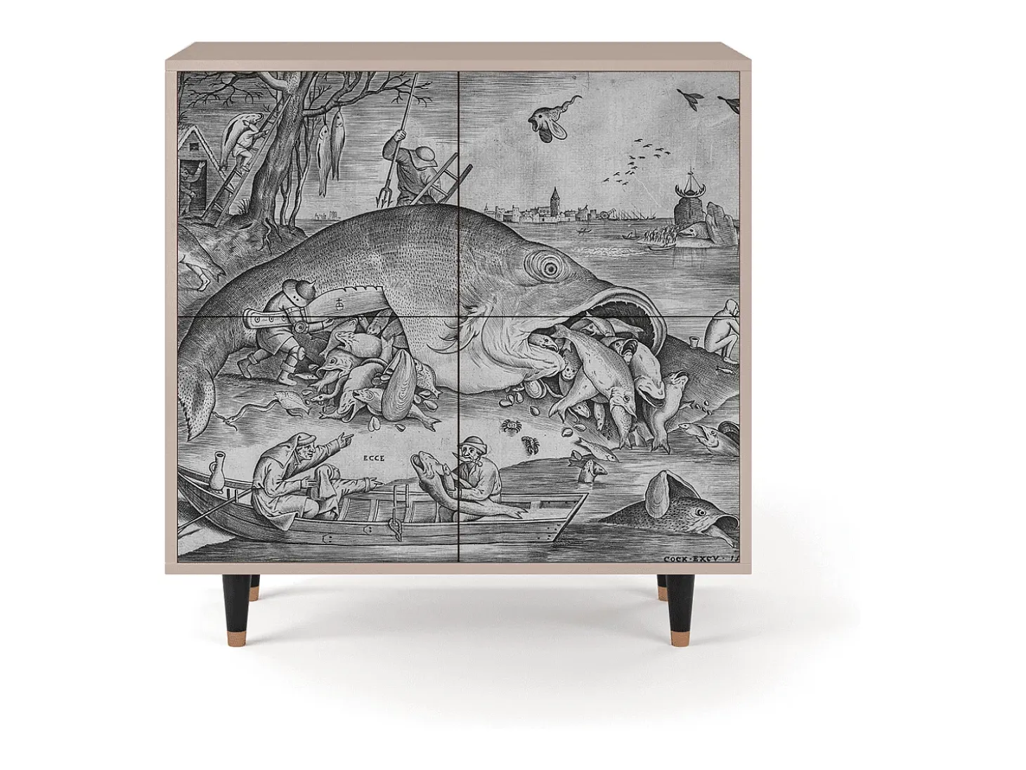 Aparador - 94x96x48 cm - BS3 - Big Fish Eat Little, Latte