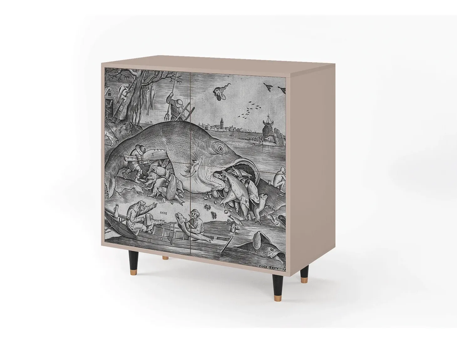 Aparador - 94x96x48 cm - BS3 - Big Fish Eat Little, Latte