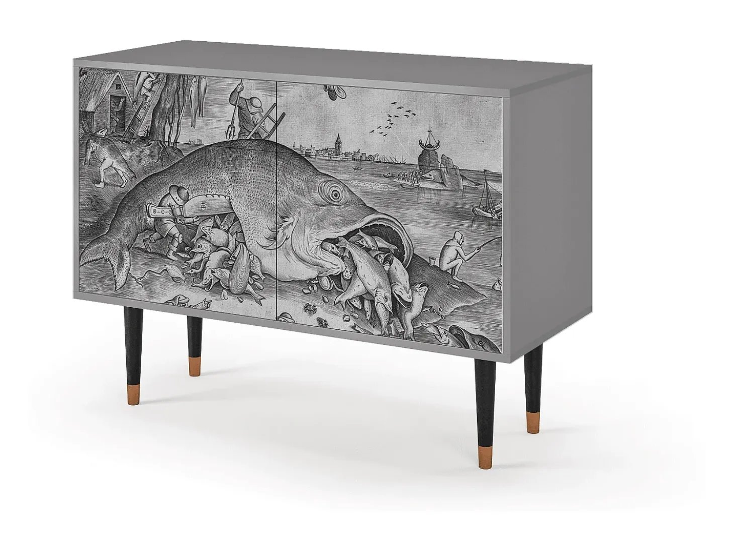 Aparador - 115x85x48 cm - BS4 - Big Fish Eat Little, Gris