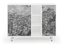 Aparador - 125x98x48 cm - BS2 - Bird Dropping, Blanco