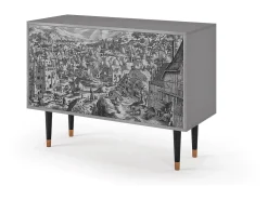 Aparador - 115x85x48 cm - BS4 - Bird Dropping, Gris