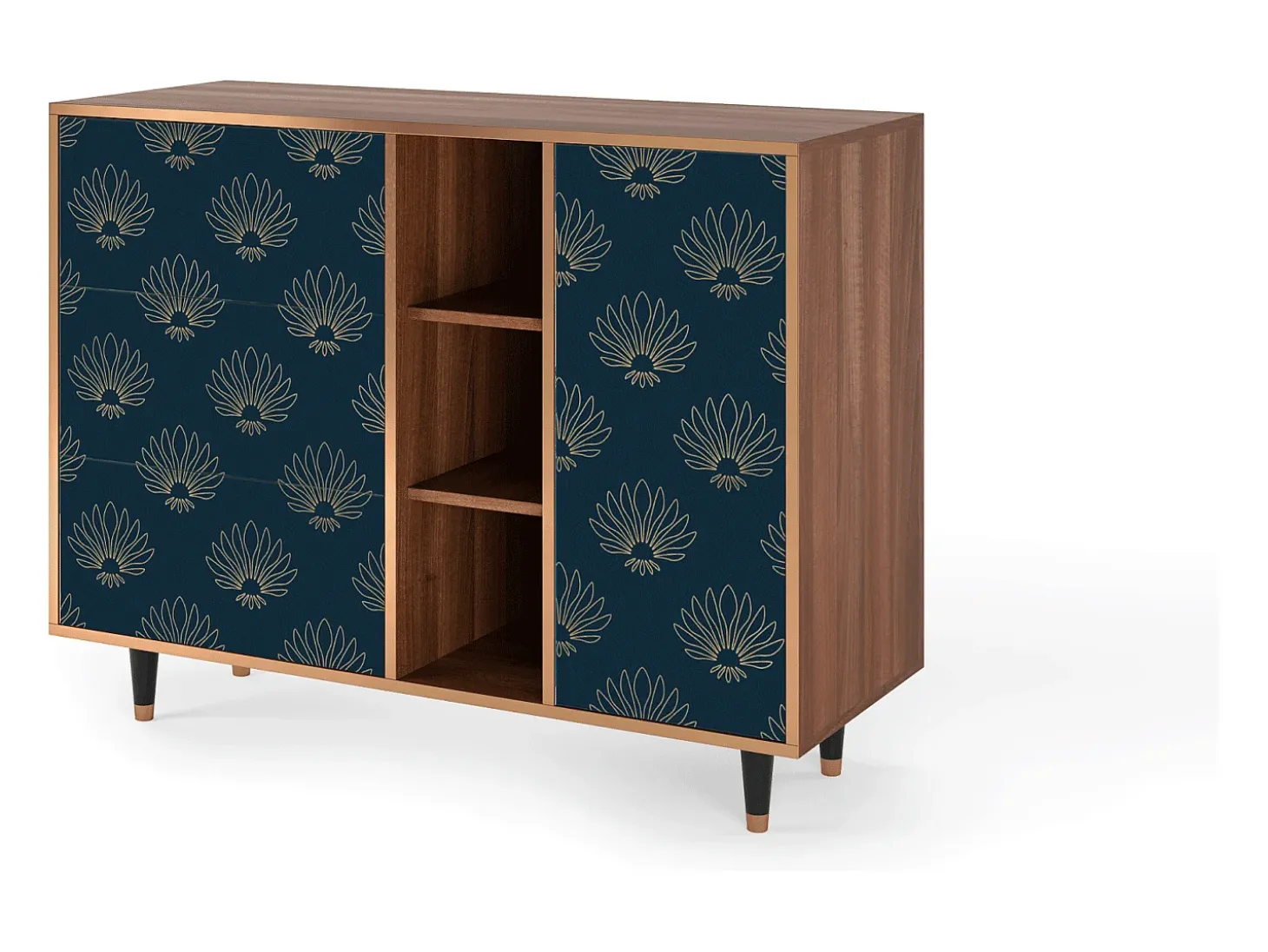 Aparador - 125x98x48 cm - BS2 - Blue Lotus, Nogal