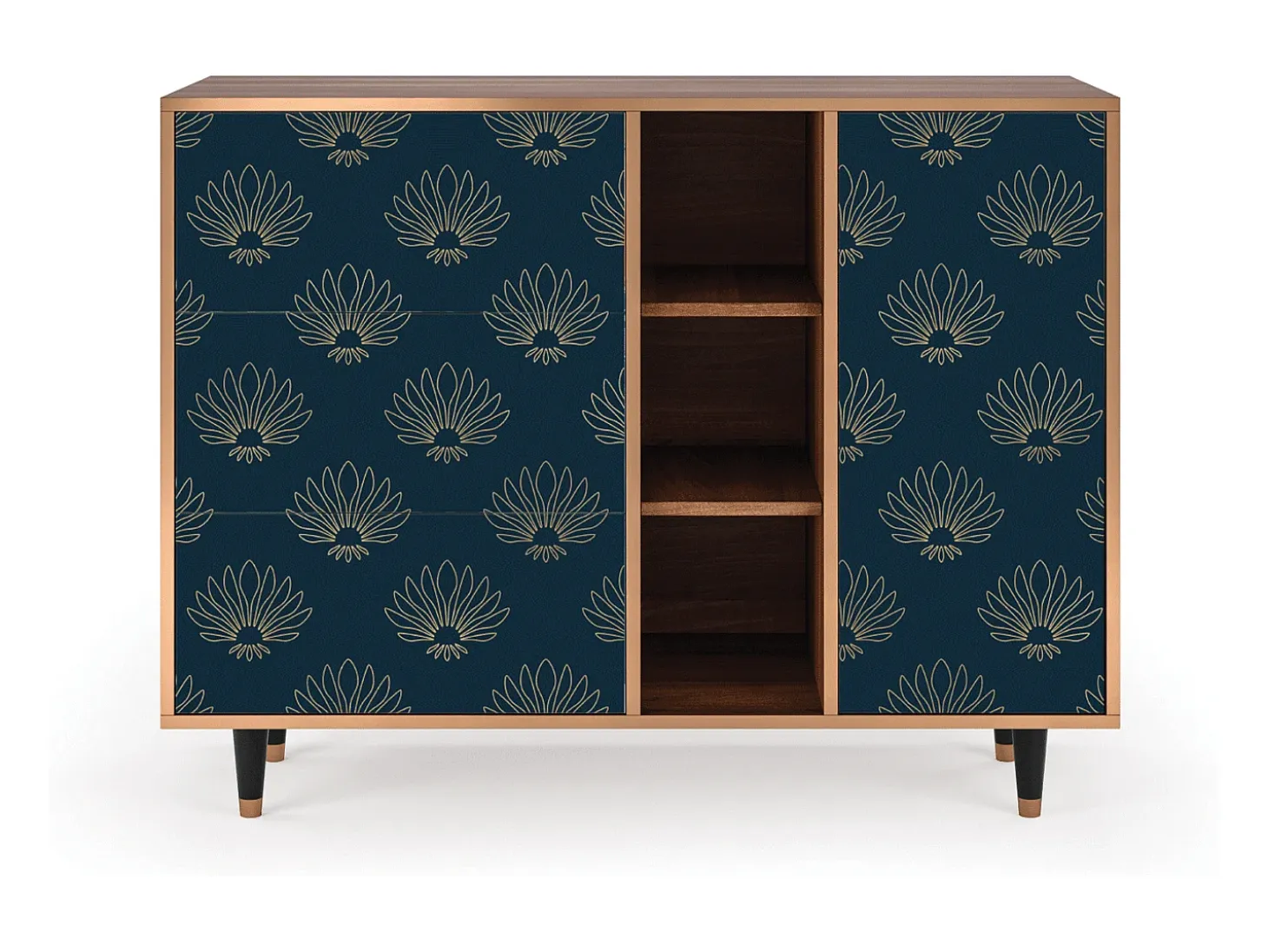 Aparador - 125x98x48 cm - BS2 - Blue Lotus, Nogal
