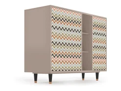 Aparador - 125x98x48 cm - BS2 - Bright Ripple, Latte