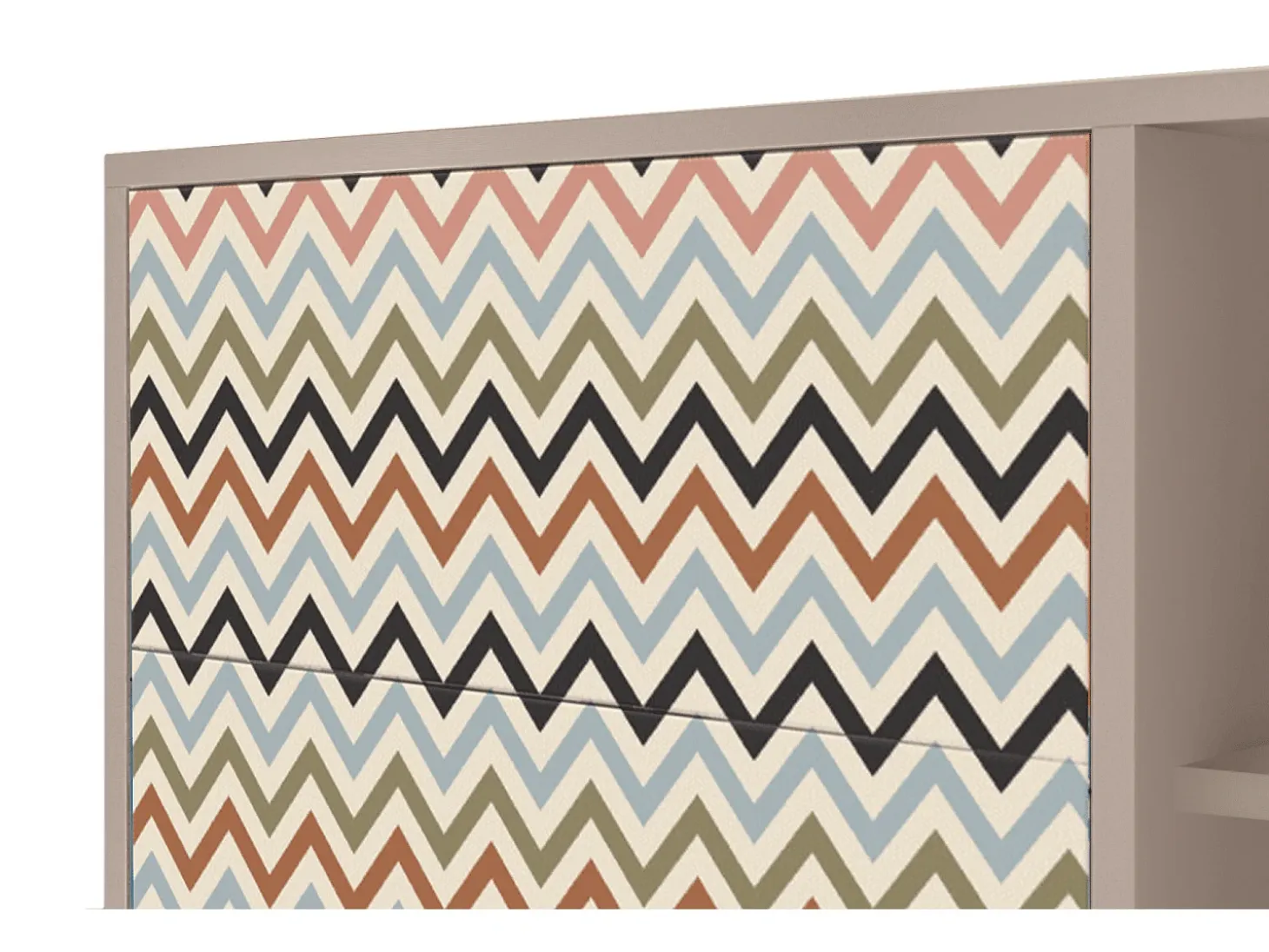 Aparador - 125x98x48 cm - BS2 - Bright Ripple, Latte